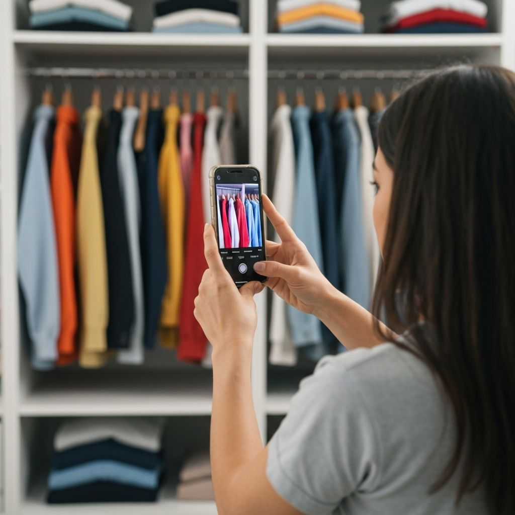 Snap clothes with camera